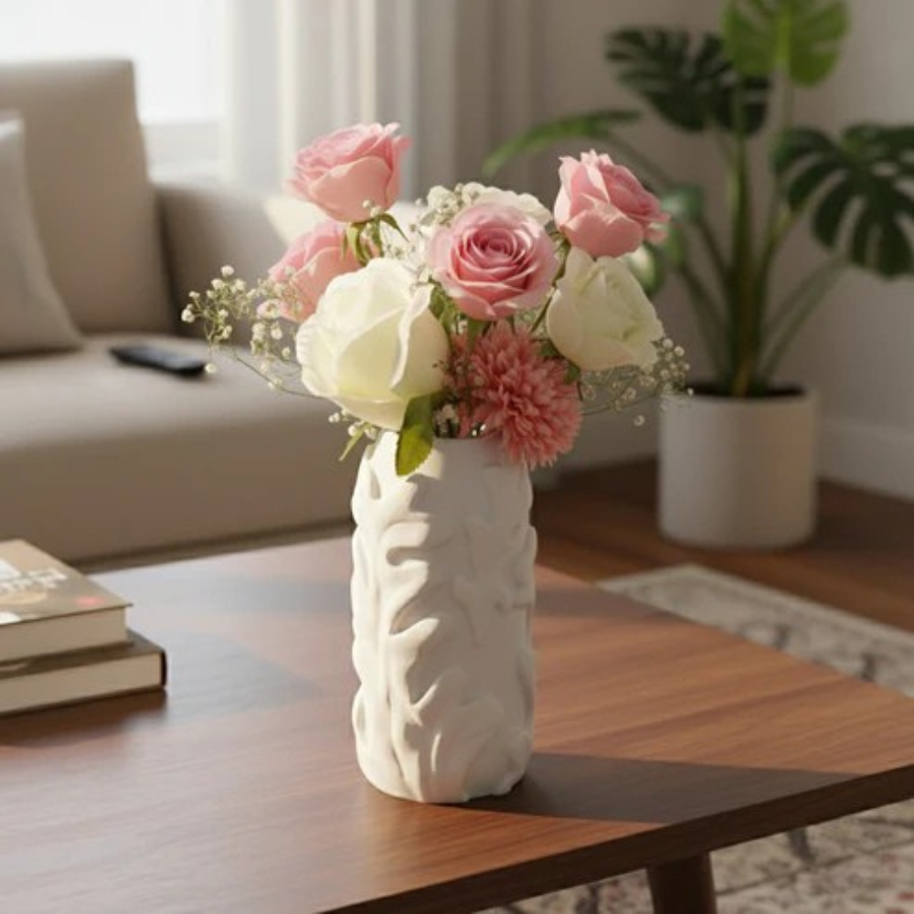 Moskai  Modern 3D Decorative Vase for Flowers & Indoor Plants