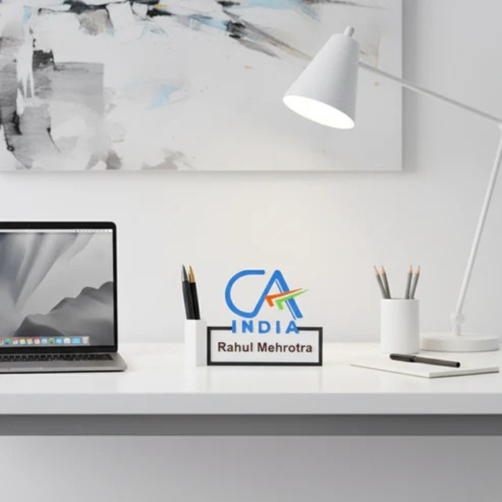 Moskai 3D Personalized (CA)Chartered Accountant Pen Stand – Custom Name Desk Organizer