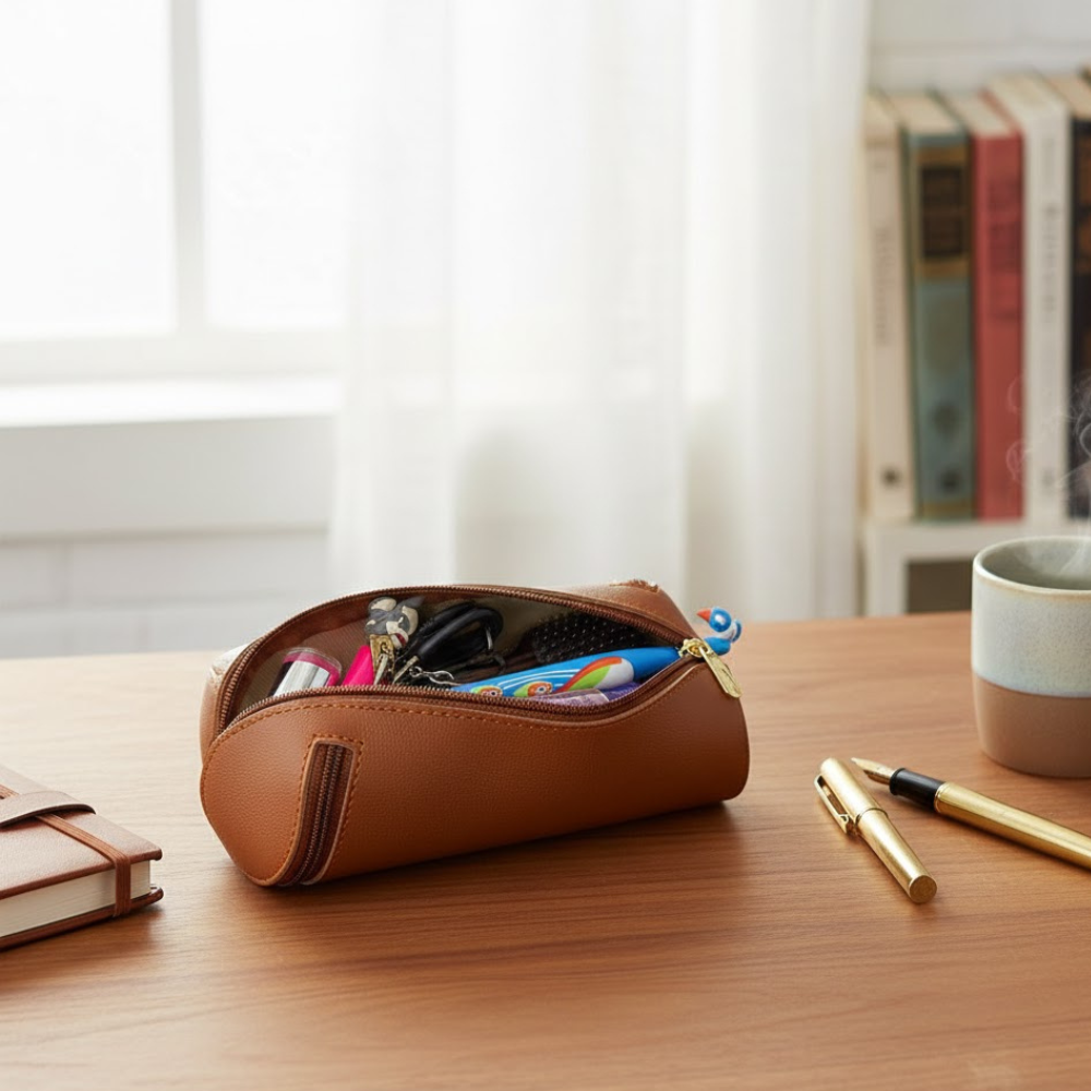 MOSKAI Stylish Multi-purpose Personalised Vegan Leather Pouch