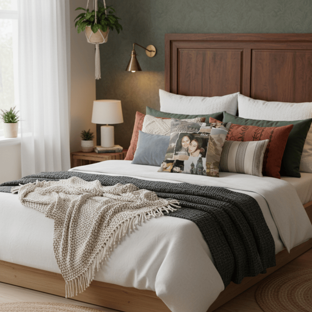 MOSKAI Personalized Photo Collage Cushion