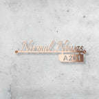 Personalized Laser-Cut Metal Nameplate with House Number - Custom Home Decor 7x8 Inches