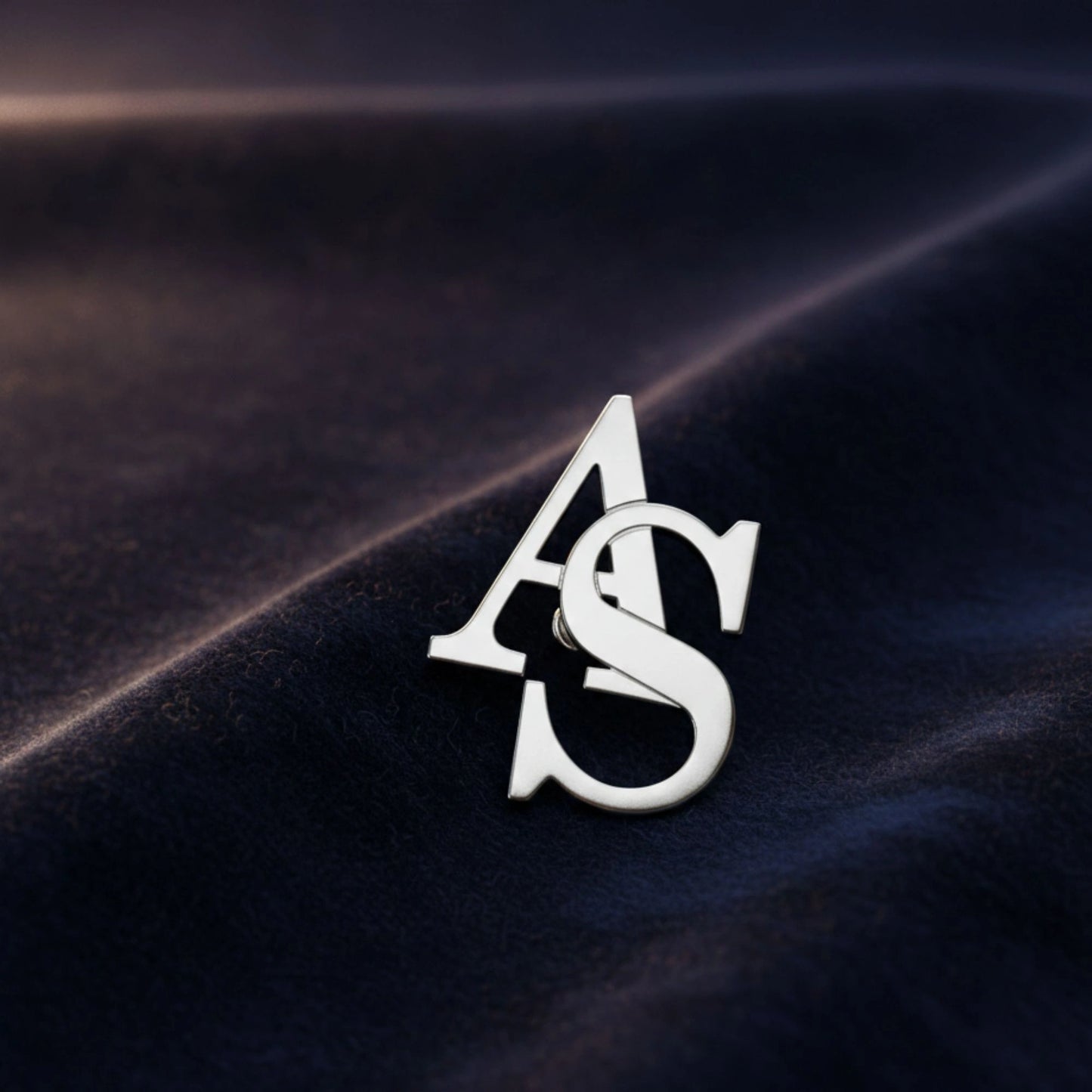 Custom Initial Brooch for Men – Sleek Monogram Brass Lapel Pin for Coat, Suits, Sarees, and Blazers