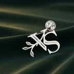 Signature Custom Initial Name Brooch – Monogram Initial Lapel Pin for Suits, Blazers & Ethnic Wear