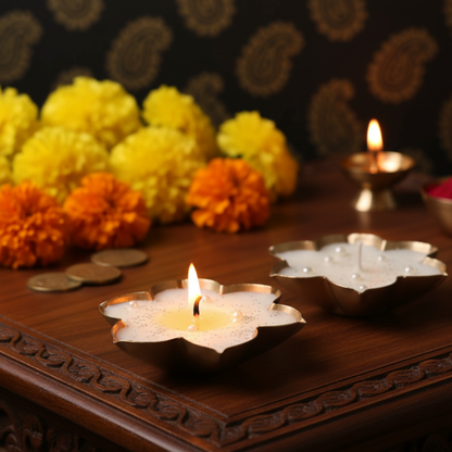 MOSKAI | Urli Candle Set of 2 | Traditional Festival Decor