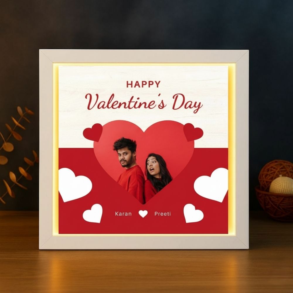 MOSKAI Personalised LED Photo Frame for Valentine’s Day