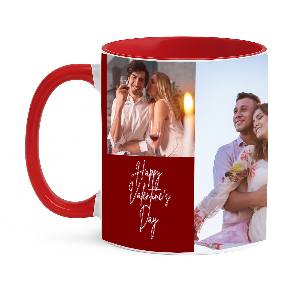 Valentine’s Personalized Photo Mug for Couples Romantic Gift by Moskai
