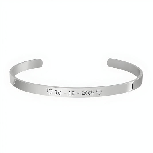 22k Plated Engraved Cuff Bracelet