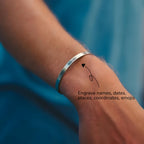 22k Plated Engraved Cuff Bracelet
