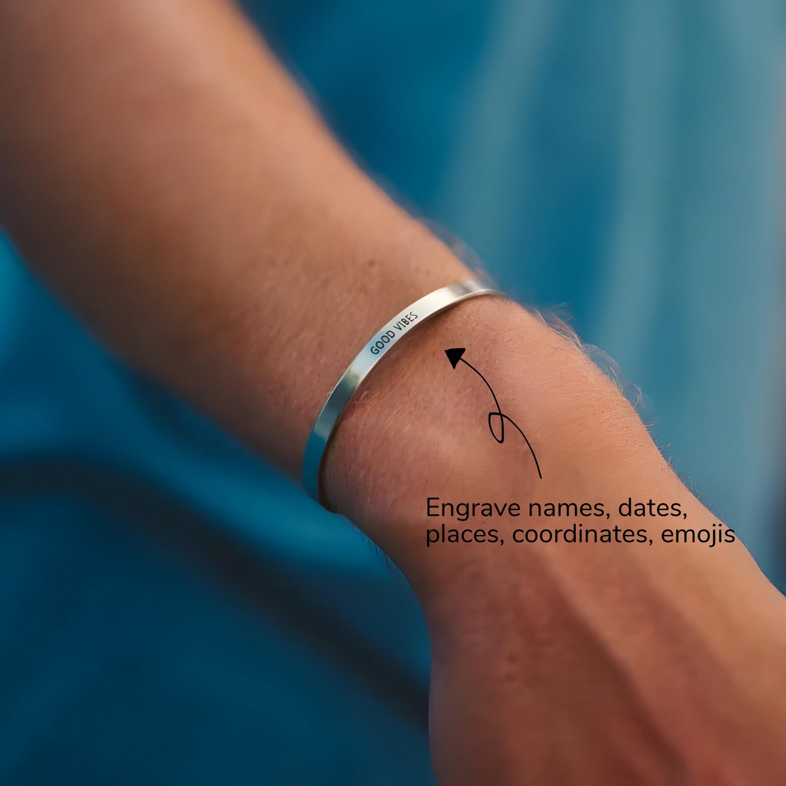 22k Plated Engraved Cuff Bracelet