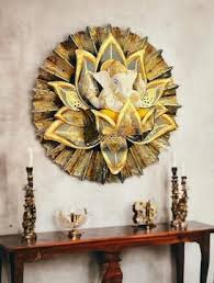 Mosaki Lotus LED Wall Art Ganesha Wall Décor | Handcrafted by Indian Artisans