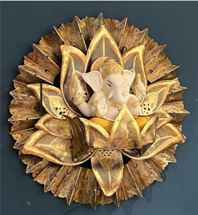 Mosaki Lotus LED Wall Art Ganesha Wall Décor | Handcrafted by Indian Artisans