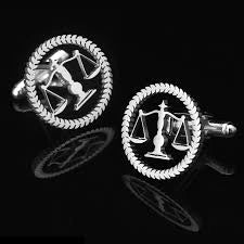 Premium Scales of Justice Lawyer Cufflinks - Professional Advocate Symbol Suit Studs in Brass - Executive Legal Profession Accessory & Lawyer Gift Set
