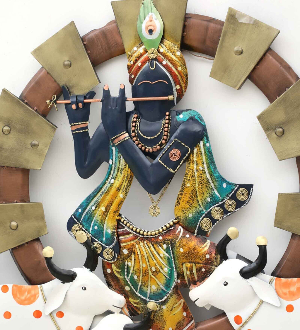 Moskai Black Krishna Wall Décor with LED Backlight