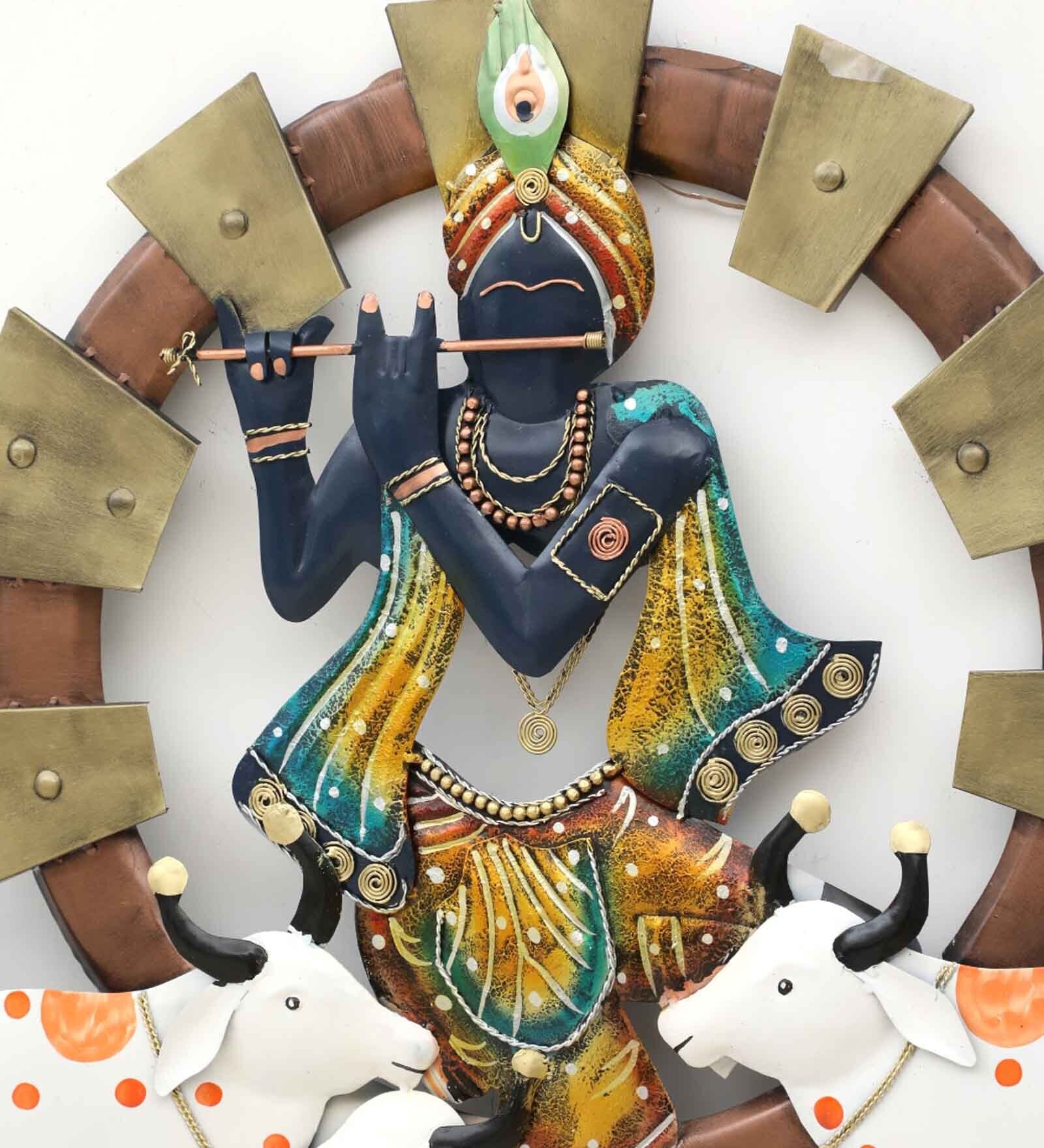 Moskai Black Krishna Wall Décor with LED Backlight