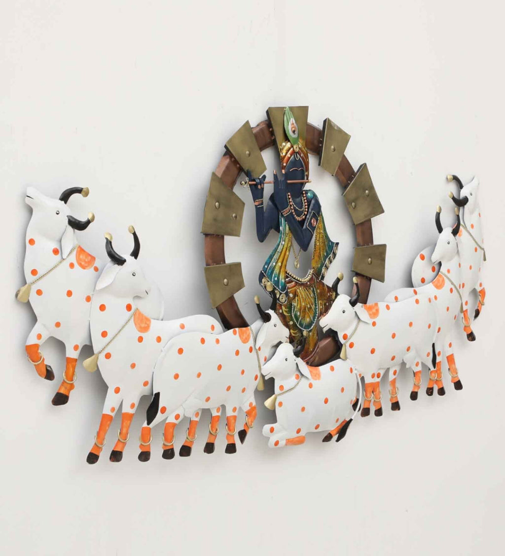 Moskai Black Krishna Wall Décor with LED Backlight