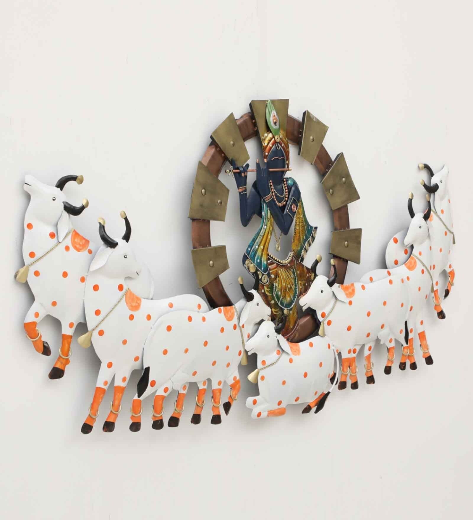 Moskai Black Krishna Wall Décor with LED Backlight