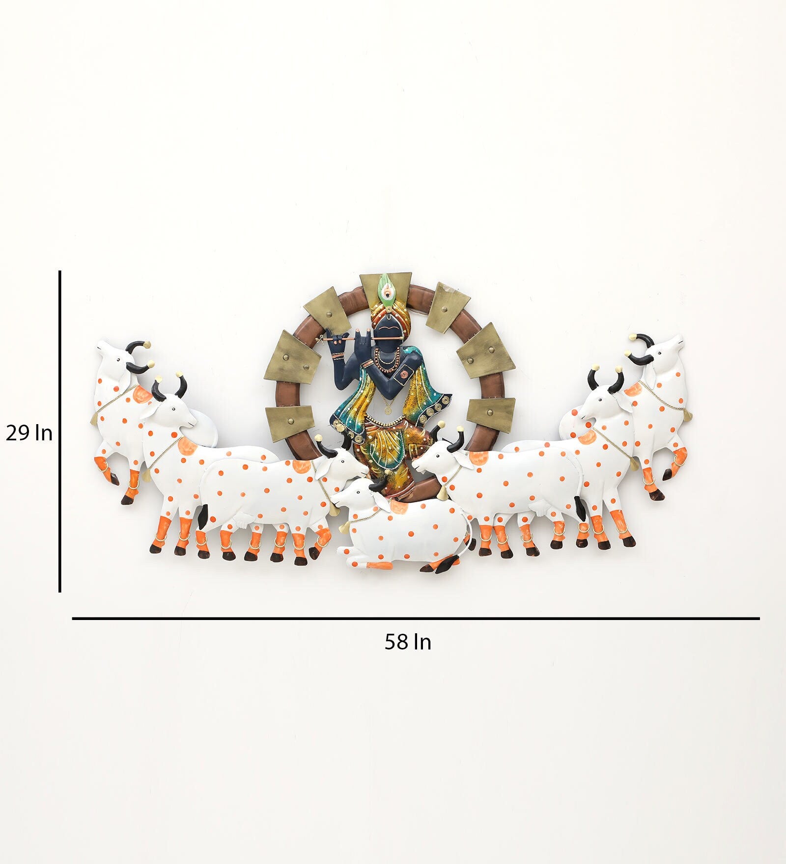 Moskai Black Krishna Wall Décor with LED Backlight