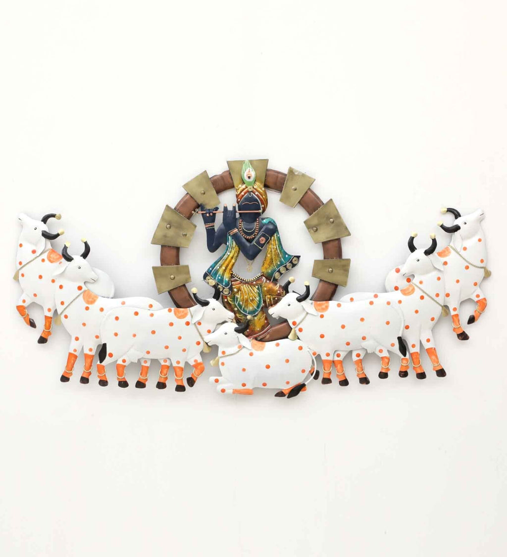 Moskai Black Krishna Wall Décor with LED Backlight