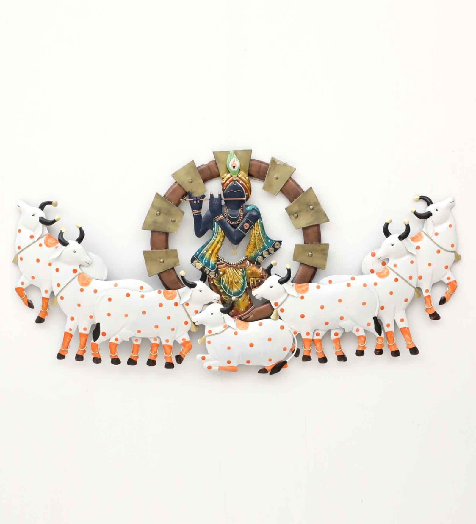 Moskai Black Krishna Wall Décor with LED Backlight