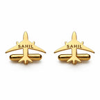 Personalized Name Aeroplane Cufflinks for Men Formal Shirt