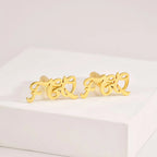 Personalized Hand-Scripted 3-Letter Initial Cufflinks – Custom Brass Monogram Jewelry