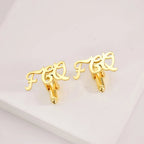 Personalized Hand-Scripted 3-Letter Initial Cufflinks – Custom Brass Monogram Jewelry