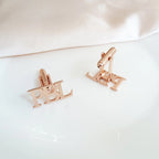 3-Letter Block Initial Name Cufflinks – Personalized Brass Men’s Jewelry