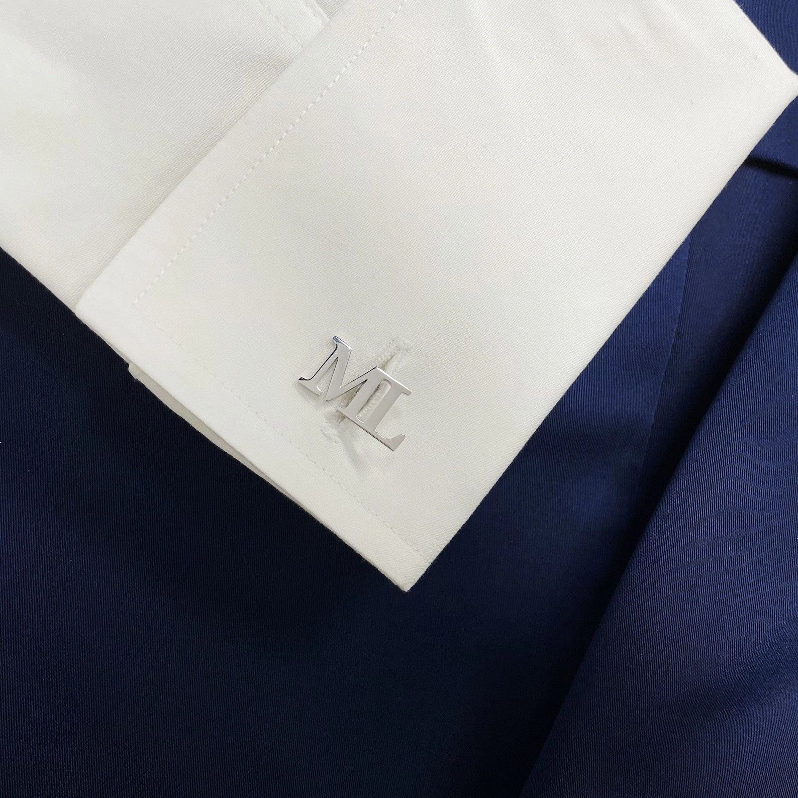 Personalized Initial Cufflinks for Men – Custom Alphabet Letter Cufflinks for Groom Wedding Accessories