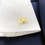 Personalized Initial Cufflinks for Men – Custom Alphabet Letter Cufflinks for Groom Wedding Accessories