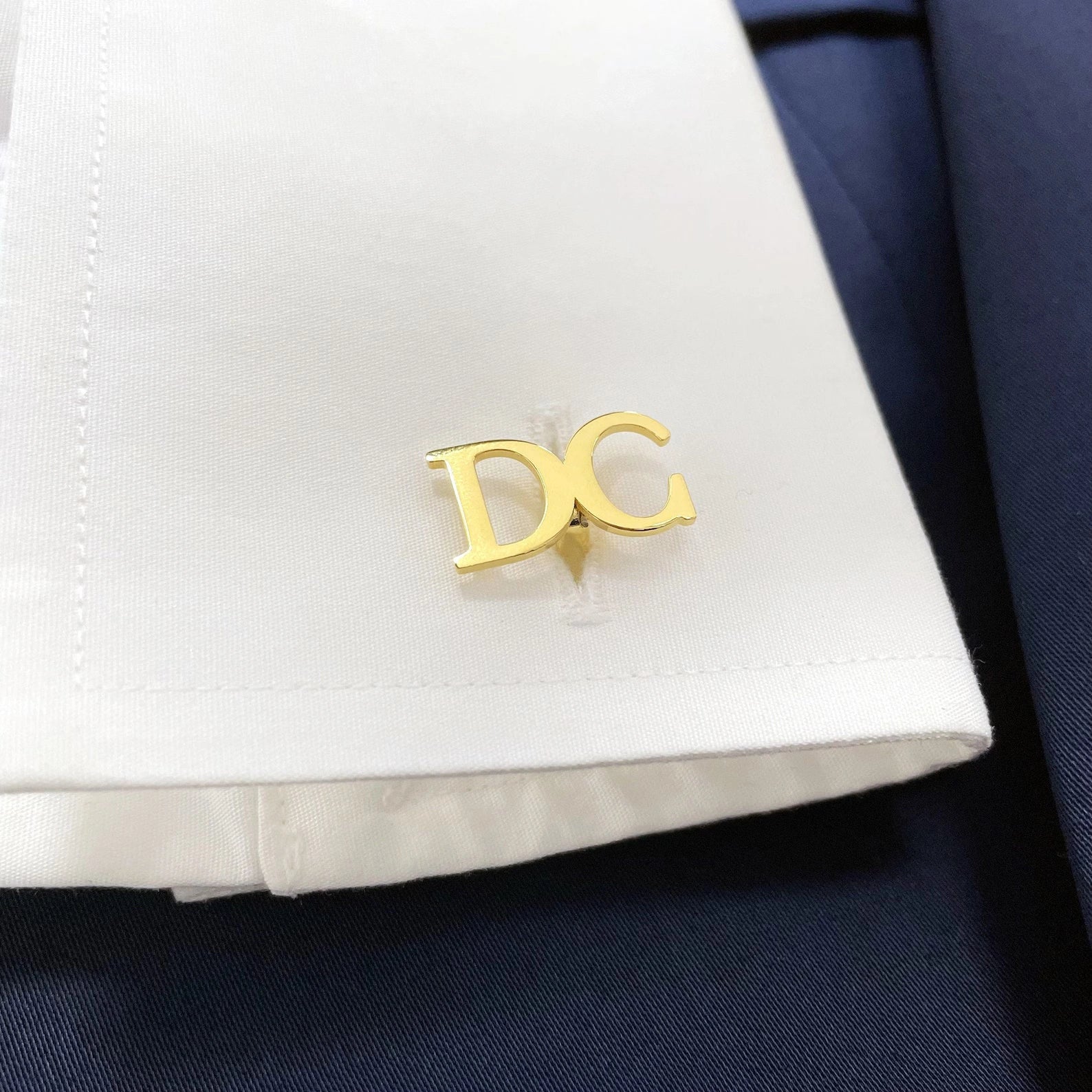 Personalized Initial Cufflinks for Men – Custom Alphabet Letter Cufflinks for Groom Wedding Accessories