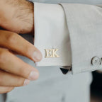 Personalized Initial Cufflinks for Men – Custom Alphabet Letter Cufflinks for Groom Wedding Accessories