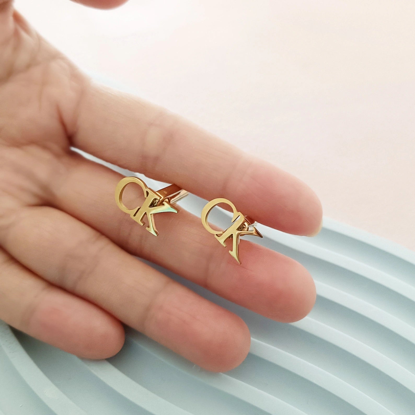 Handcrafted Initial Name Cufflinks for Men – Personalized Brass Monogram Jewelry for Groom