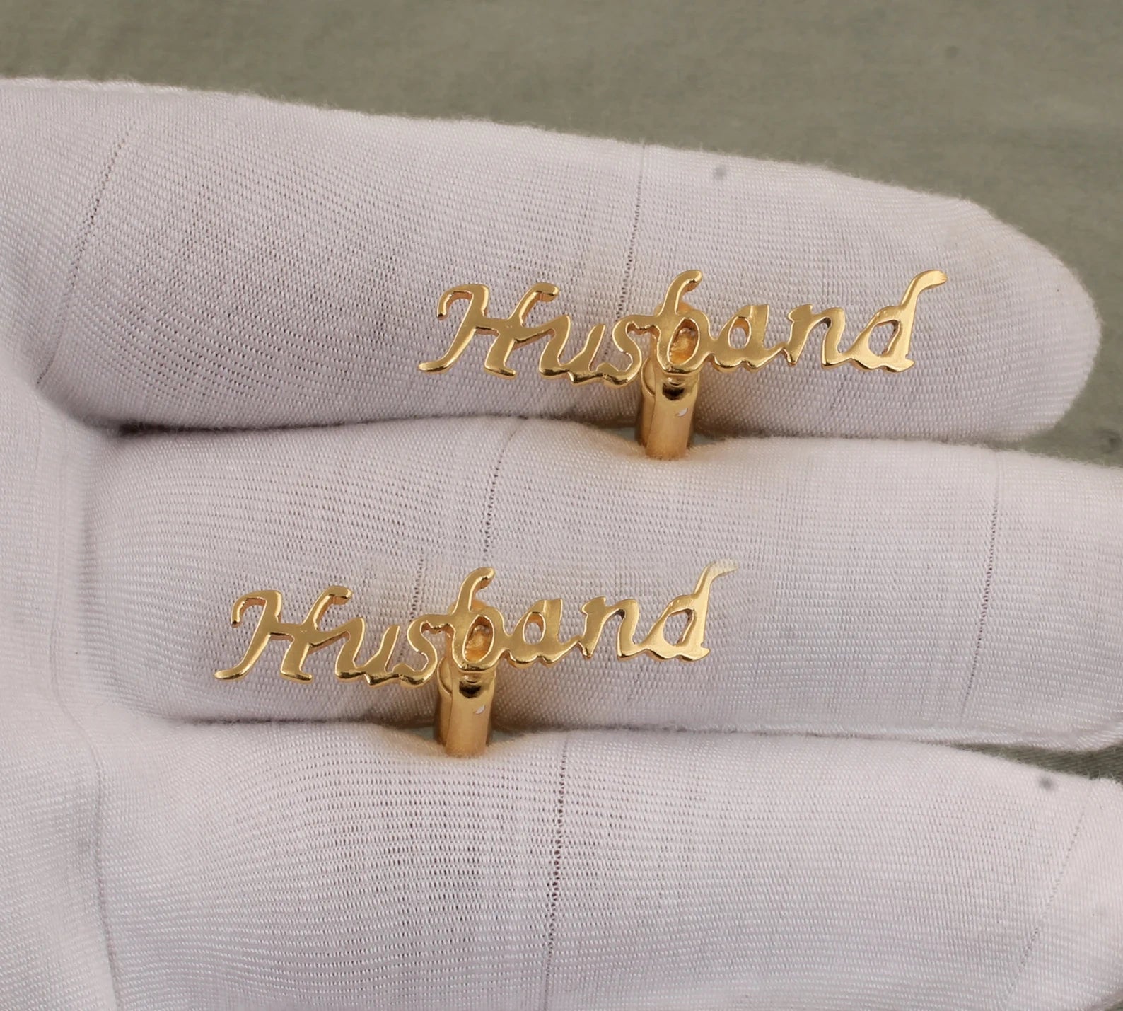 Custom Script Name Cufflinks for Men – Personalized Handcrafted Initial Monogram Jewelry Wedding & Groom Accessories