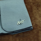 Personalized 3-Letter Signature Font Cufflinks - Custom Brass Monogram Jewelry