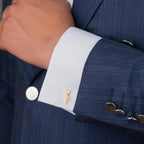 Personalized Full Name Cufflinks for Men – Handcrafted Brass Monogram Jewelry – Luxury Gift for Groom & Weddings