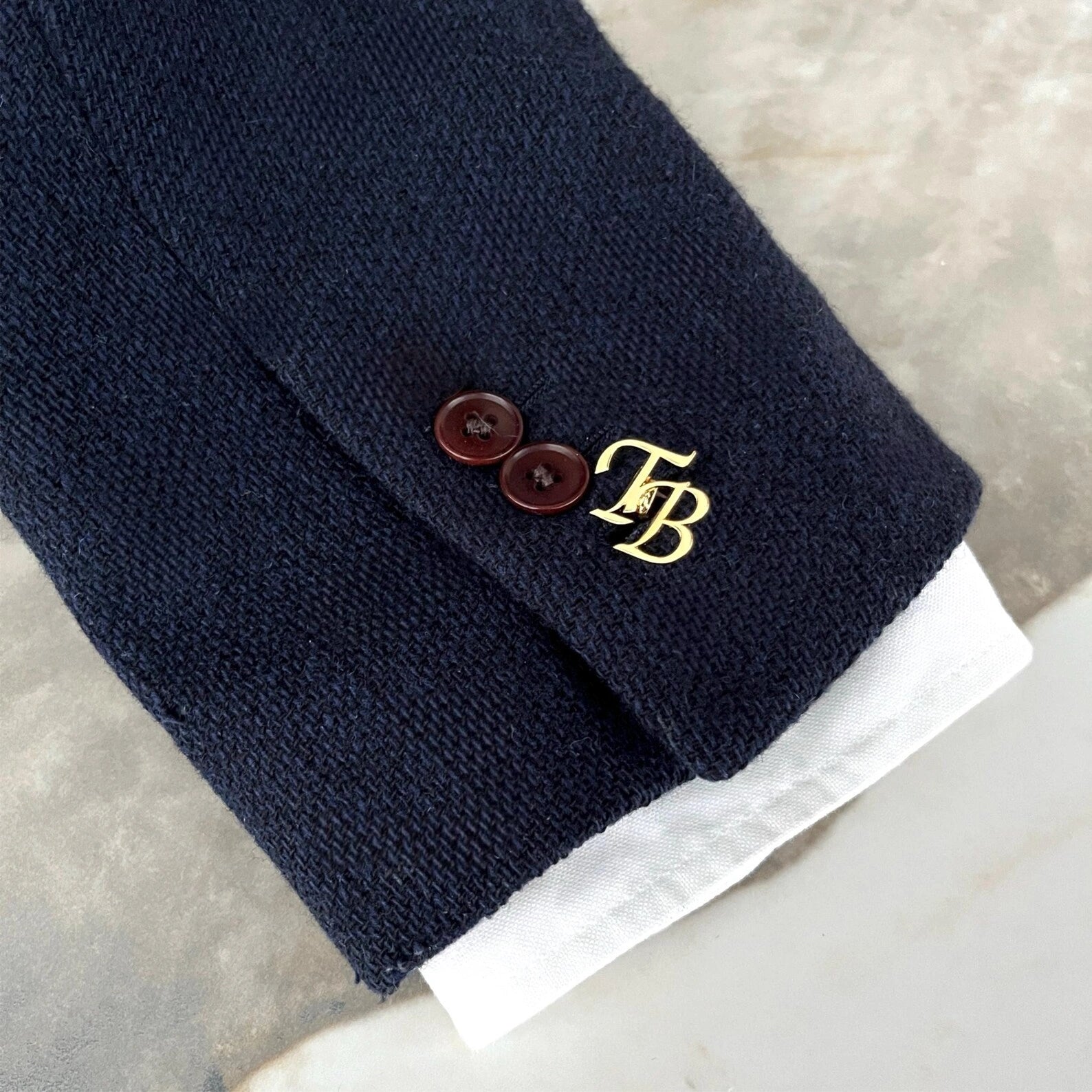 Personalized Initial Cufflinks for Men – Custom Monogram Letter Cufflinks Wedding Accessories for Groom