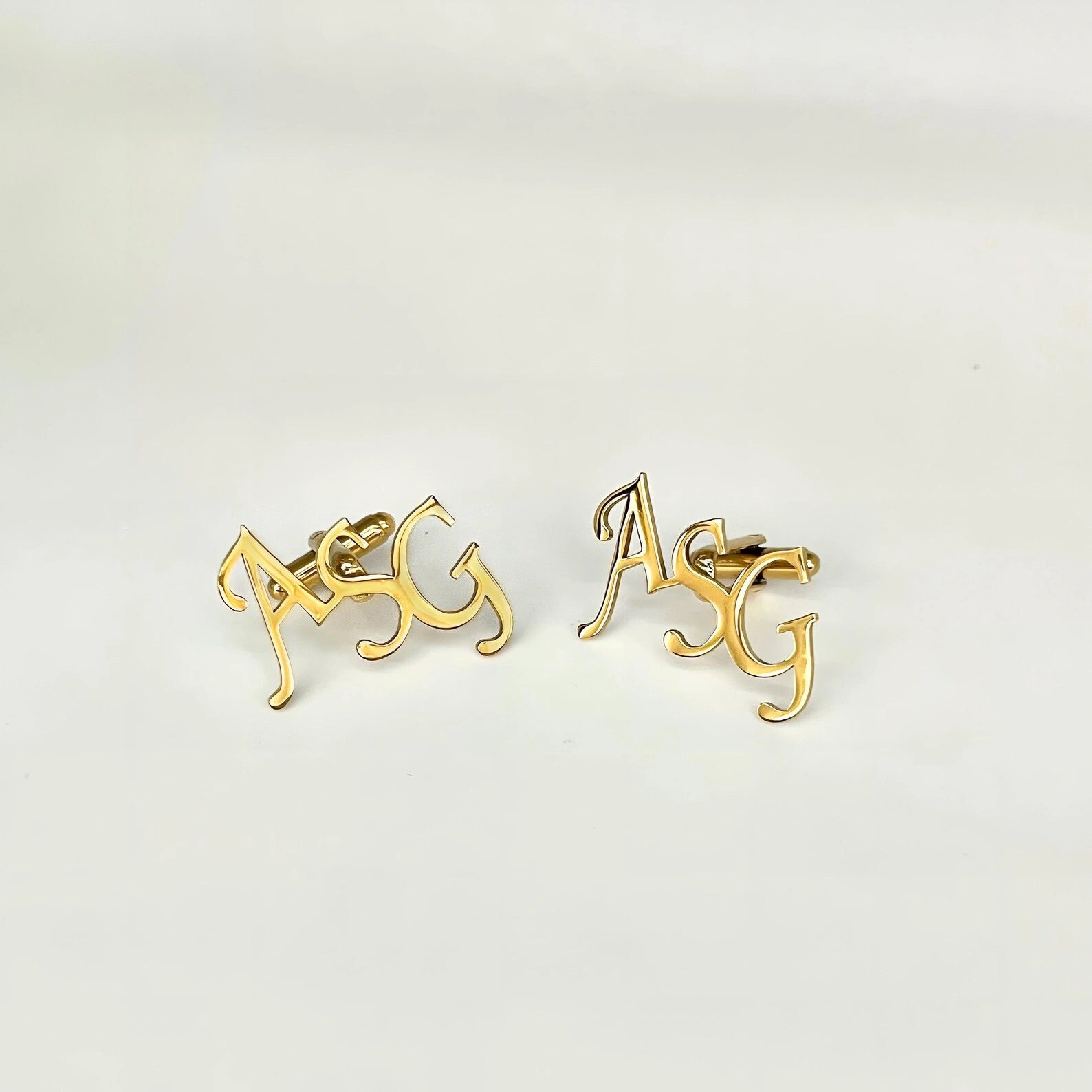 Personalized 3-Initial Monogram Cufflinks for Men – Custom Letter Cufflinks for Wedding & Groom Accessories