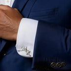 Personalized Initial Cufflinks for Men – Custom Monogram Letter Cufflinks Wedding Accessories for Groom