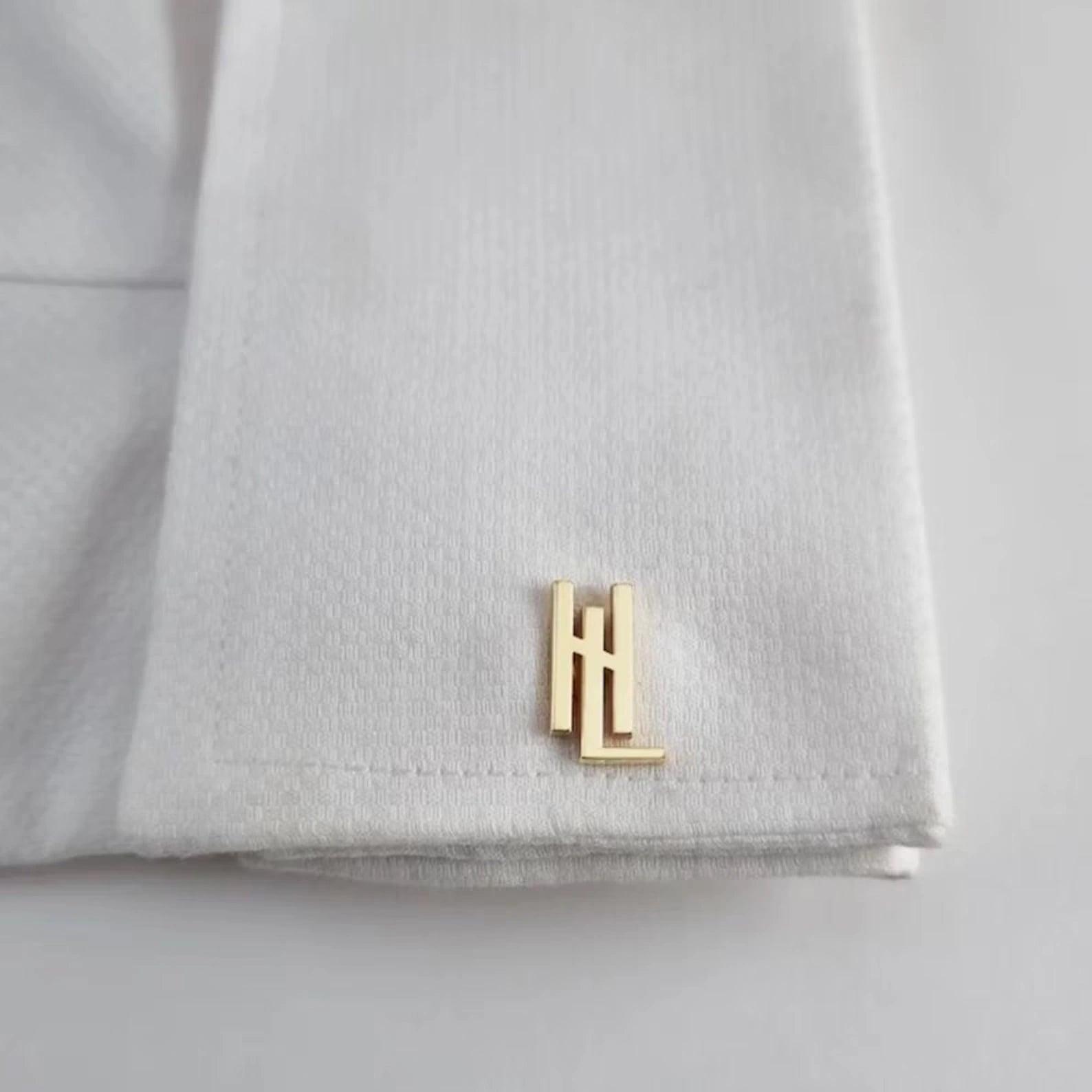 Personalized Initial Name Cufflinks for Men – Custom Handcrafted Monogram Jewelry for Grooms, Weddings & Formal Wear
