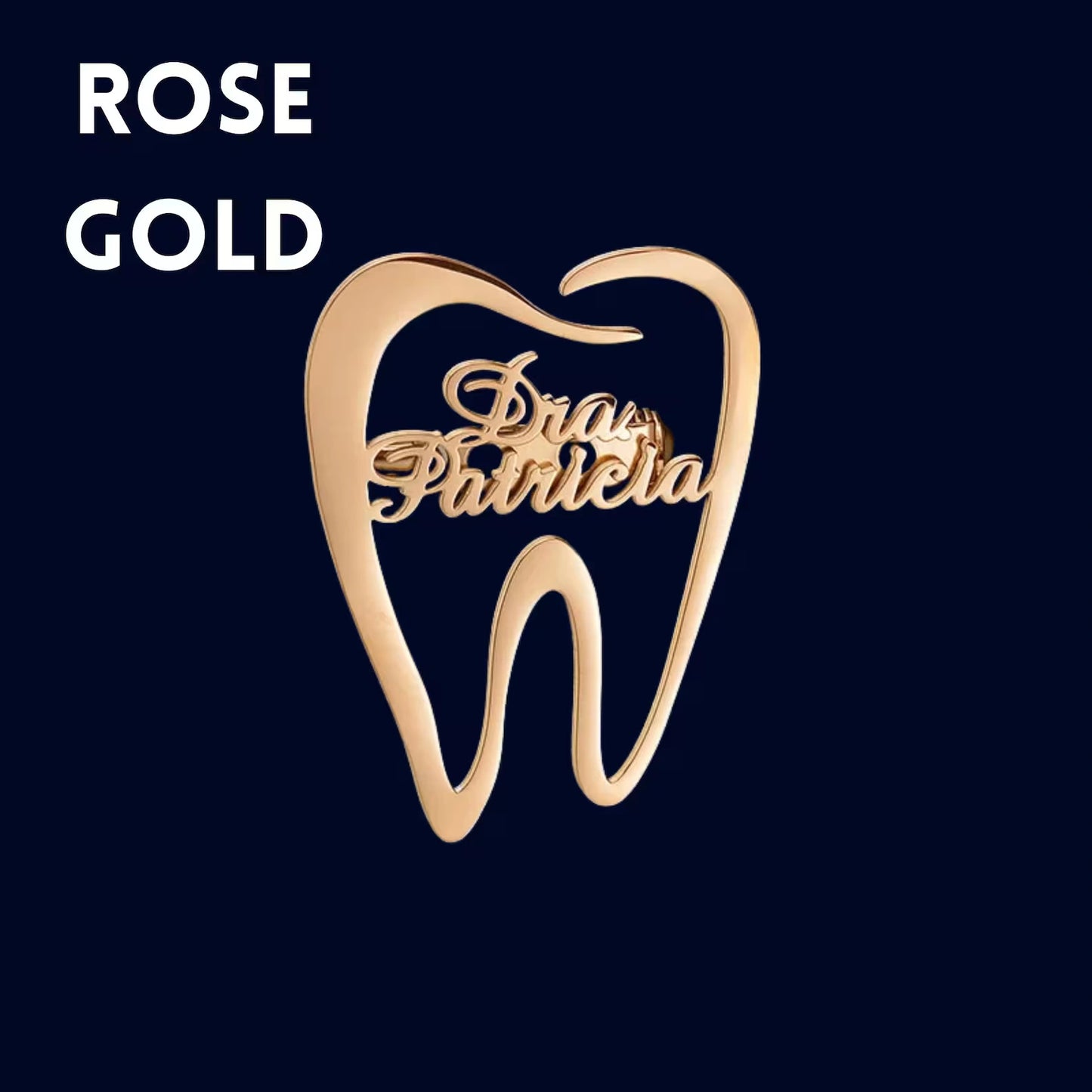 Personalized Tooth Name Brooch – Custom Dental Professional Lapel Pin