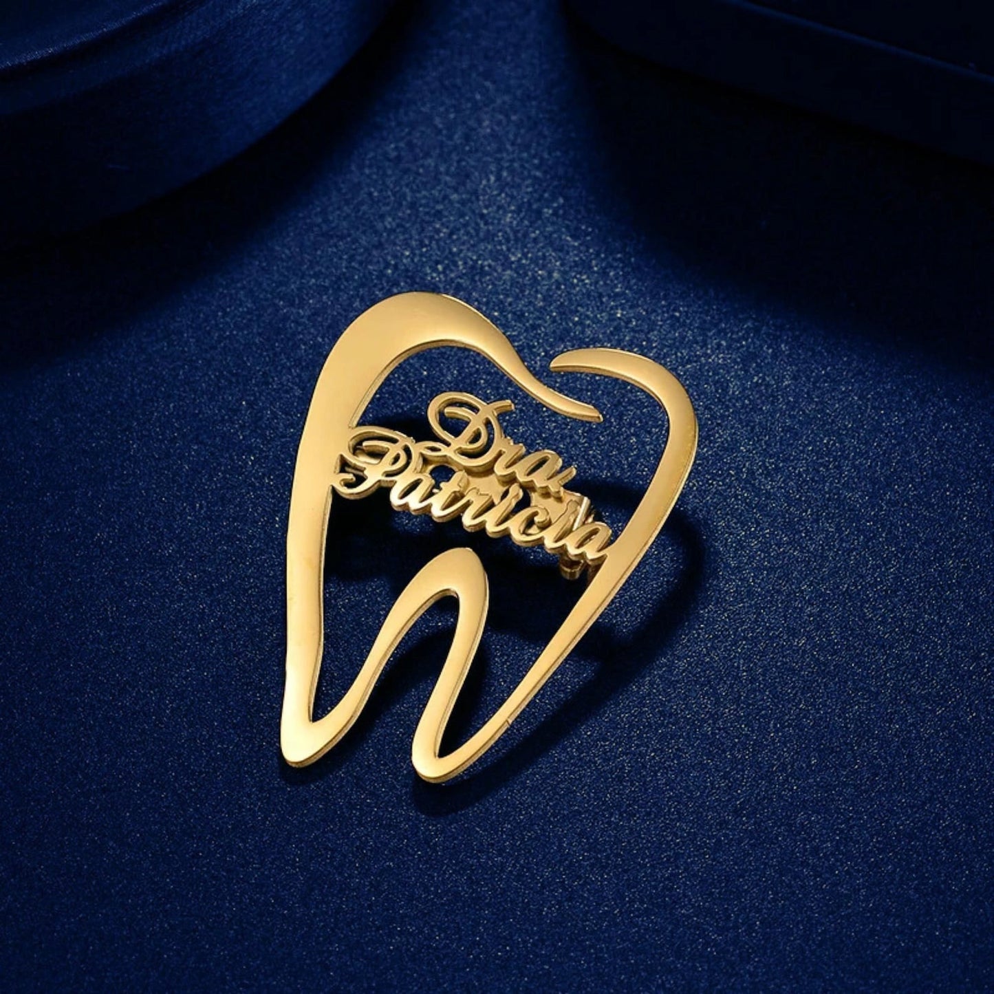 Personalized Tooth Name Brooch – Custom Dental Professional Lapel Pin