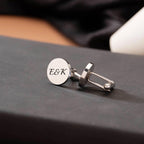Custom Monogram Initial Brass Name Cufflinks - Personalized Wedding Gift for Men