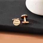 Custom Monogram Initial Brass Name Cufflinks - Personalized Wedding Gift for Men