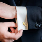 Custom Name & Initial Cufflinks – Personalized Handcrafted Monogram Jewelry for Men