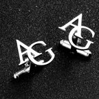 Custom Name & Initial Cufflinks – Personalized Handcrafted Monogram Jewelry for Men