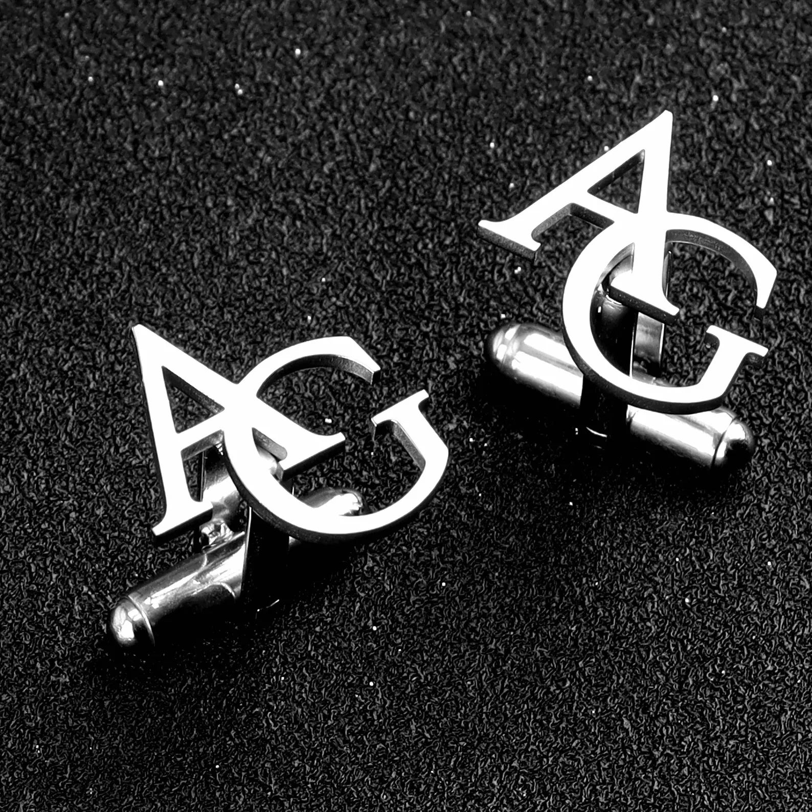 Custom Name & Initial Cufflinks – Personalized Handcrafted Monogram Jewelry for Men