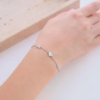 Personalised Two Initials Couple Chain Bracelet for Women & Girls | Custom Double Alphabet Letter Bracelet with Heart | Stainless Steel Gold Plated Jewellery Gift for Her