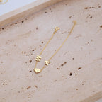Personalised Two Initials Couple Chain Bracelet for Women & Girls | Custom Double Alphabet Letter Bracelet with Heart | Stainless Steel Gold Plated Jewellery Gift for Her
