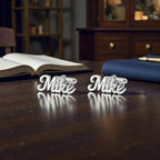 Personalized Name Cufflinks for Men – Script Initial Cufflinks – Perfect Wedding & Groom Gift