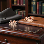 Personalized Name Cufflinks for Men – Script Initial Cufflinks – Perfect Wedding & Groom Gift